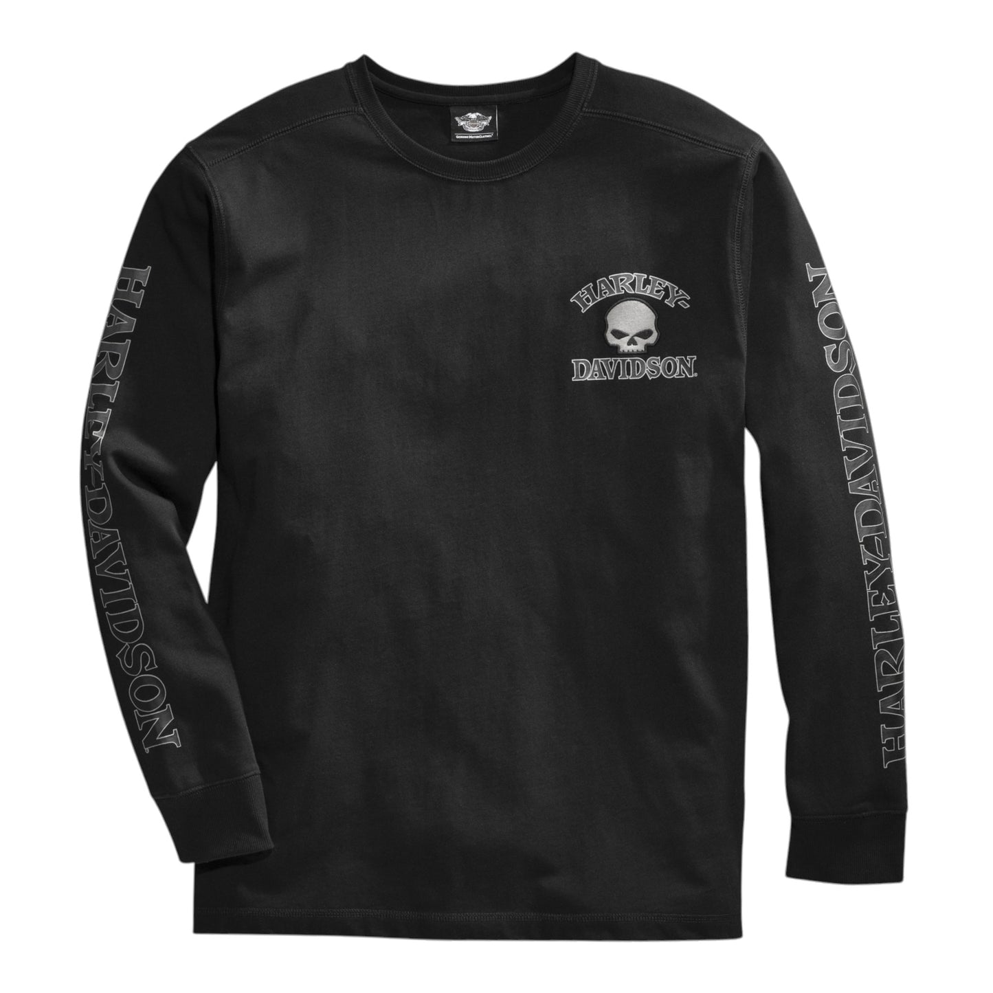 MEN'S WILLIE G SKULL LONG SLEEVE TEE - BLACK