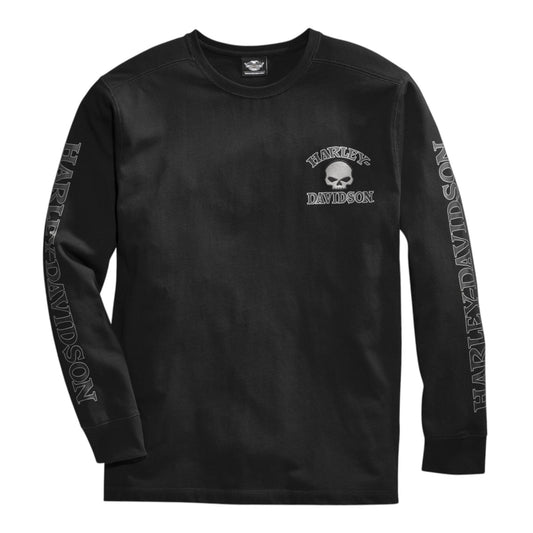 MEN'S WILLIE G SKULL LONG SLEEVE TEE - BLACK