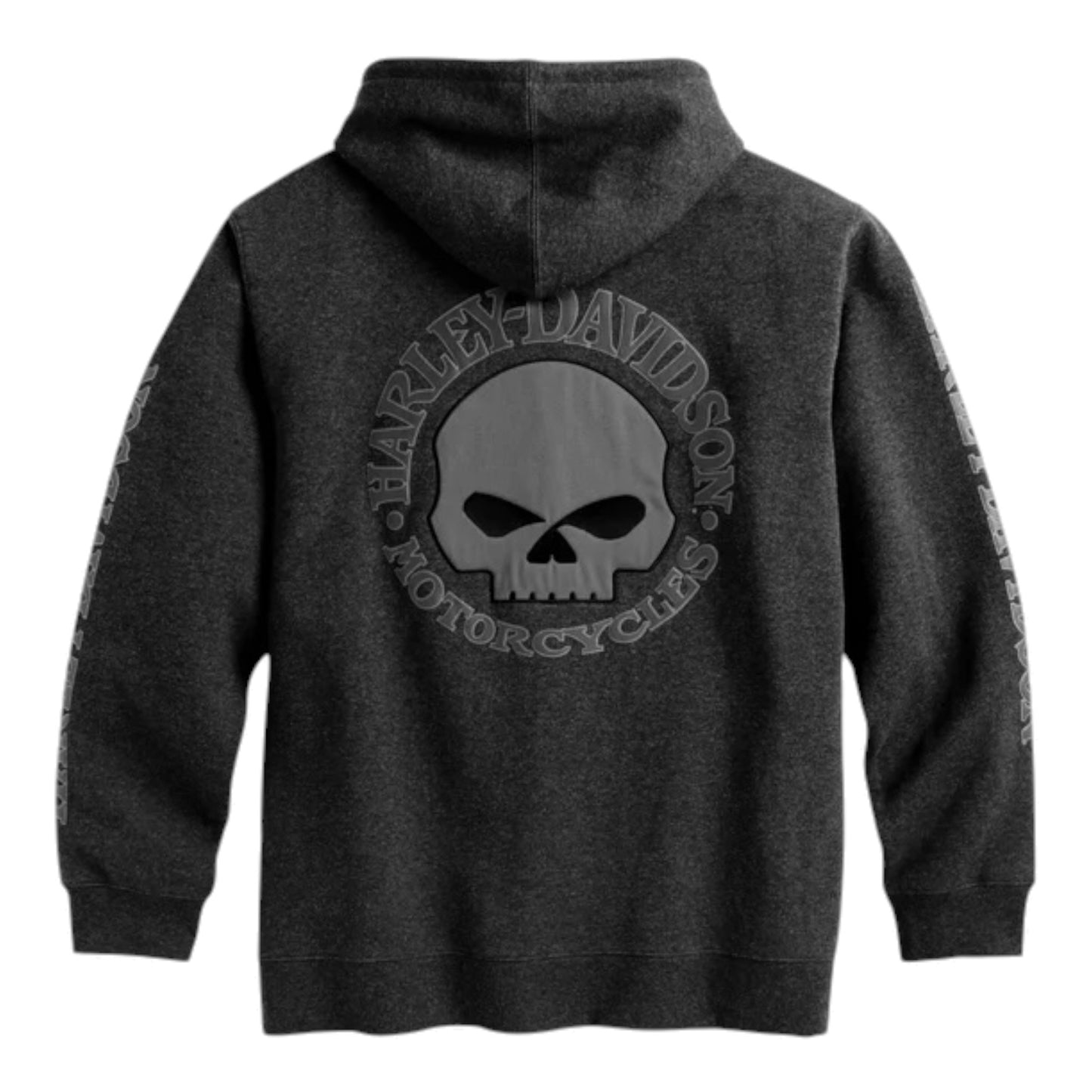 MEN'S HOODED WILLIE G SKULL SWEATSHIRT - CHARCOAL