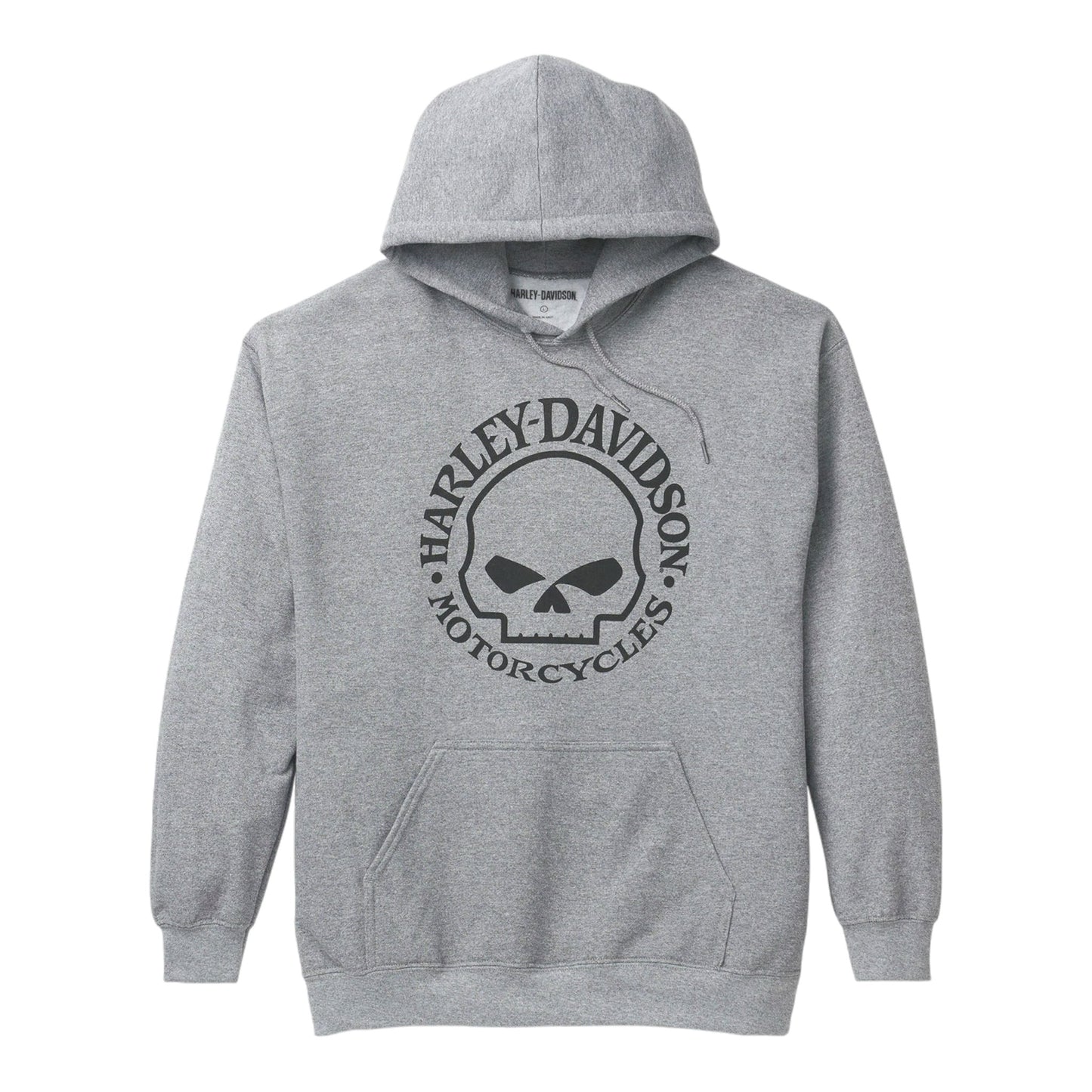 MEN'S SKULL GRAPHIC HOODIE - HEATHER GREY