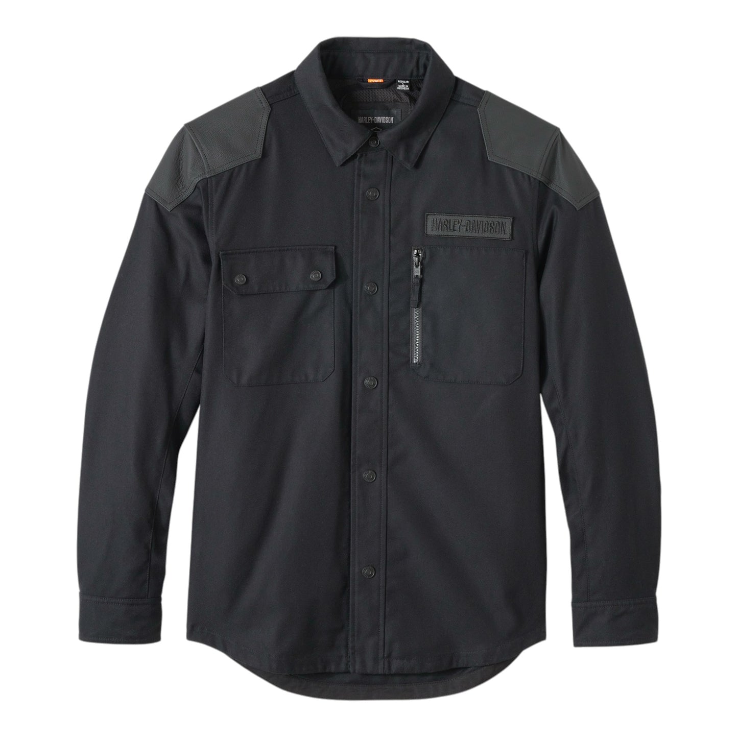 WILLIE G SKULL GRAPHIC OPERATIVE 2.0 RIDING SHIRT JACKET - BLACK