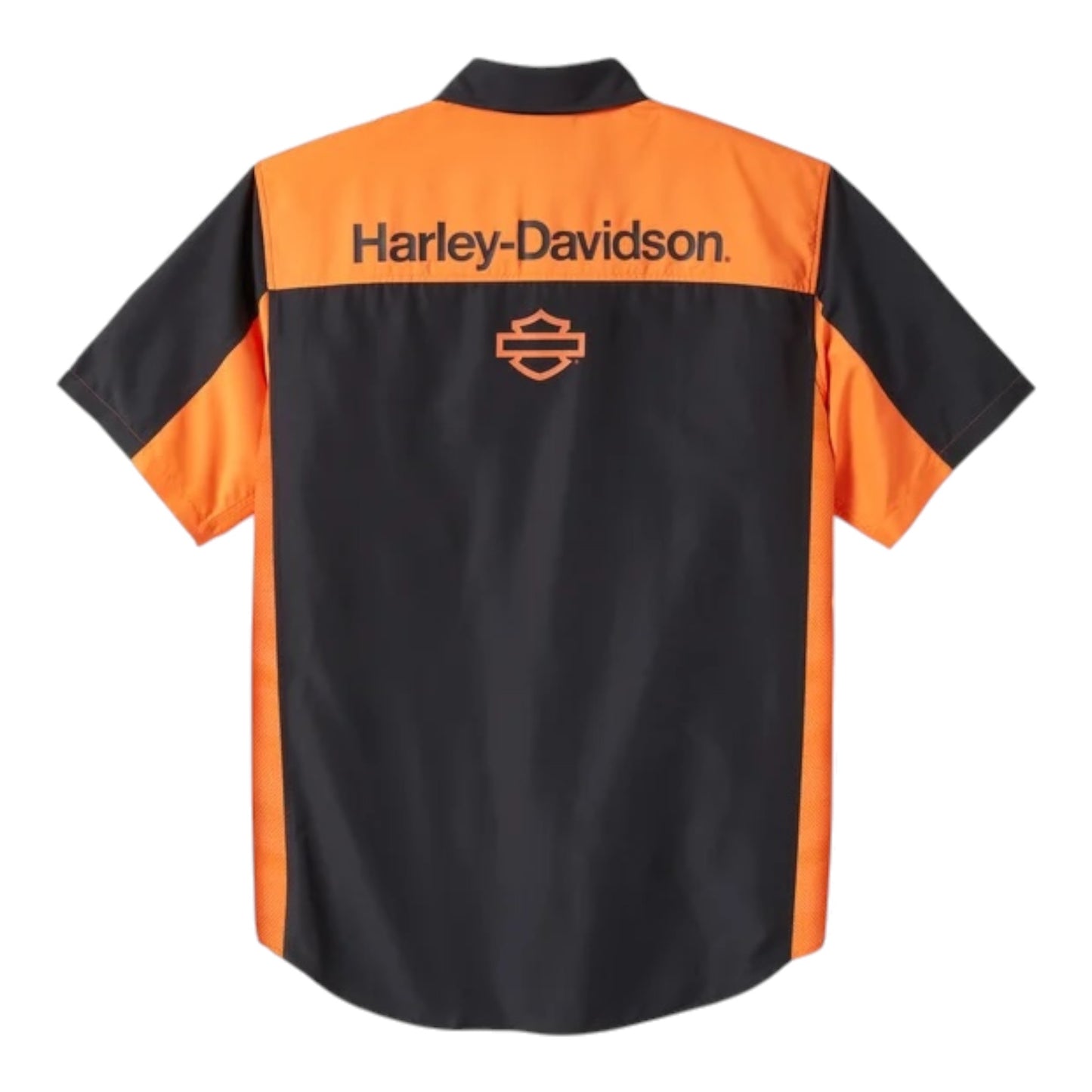 H-D TECH QUICK DRY SHIRT - COLORBLOCK BLACK/ORANGE