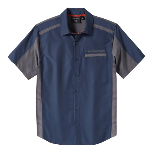 H-D TECH QUICK DRY SHIRT - BLUE/GREY