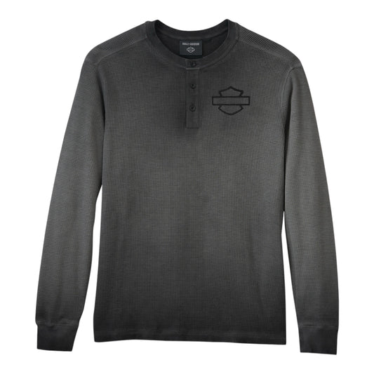 COWBOY RIDER THERMAL HENLEY - DARK GREY