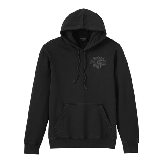 EAGLE SOARS ALONE SLUB HOODIE - BLACK
