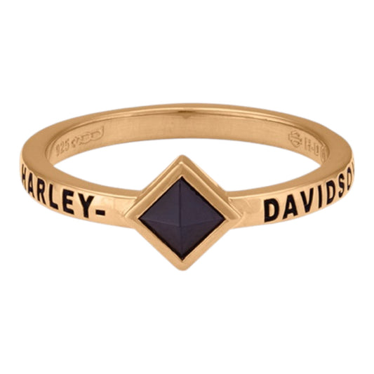 GOLD PLATED BLACK STONE