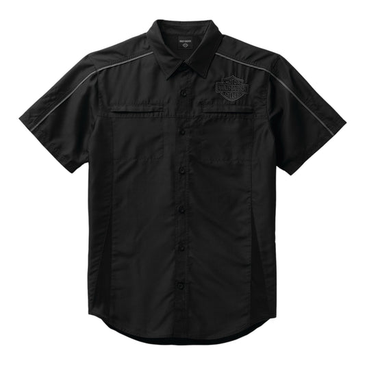 MEN'S PERFORMANCE B&S SHIRT - BLACK/GREY
