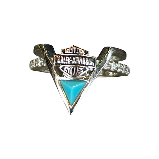 CUT GEOMETRIC TURQUOISE RING