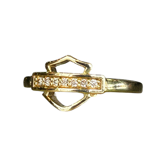 10K GOLD B&S RING WITH DIAMONDS