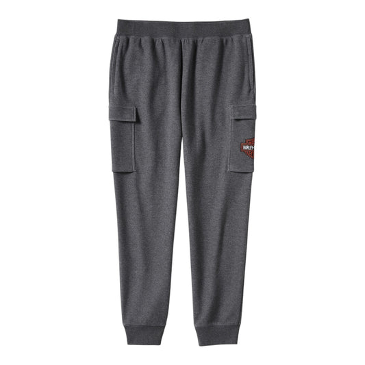 ESSENTIAL FLEECE CARGO PANTS - CHARCOAL GREY