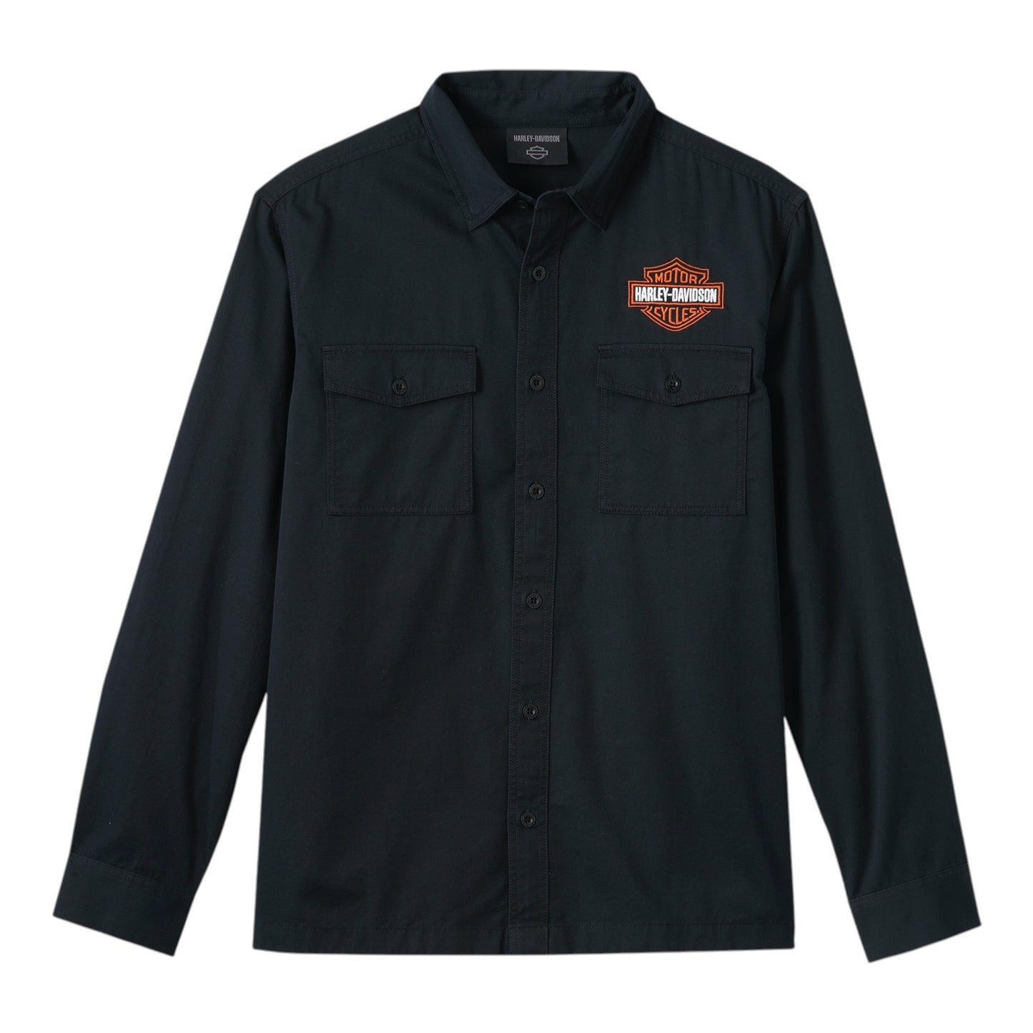 MEN'S BAR & SHIELD LONG SLEEVE SHIRT - BLACK