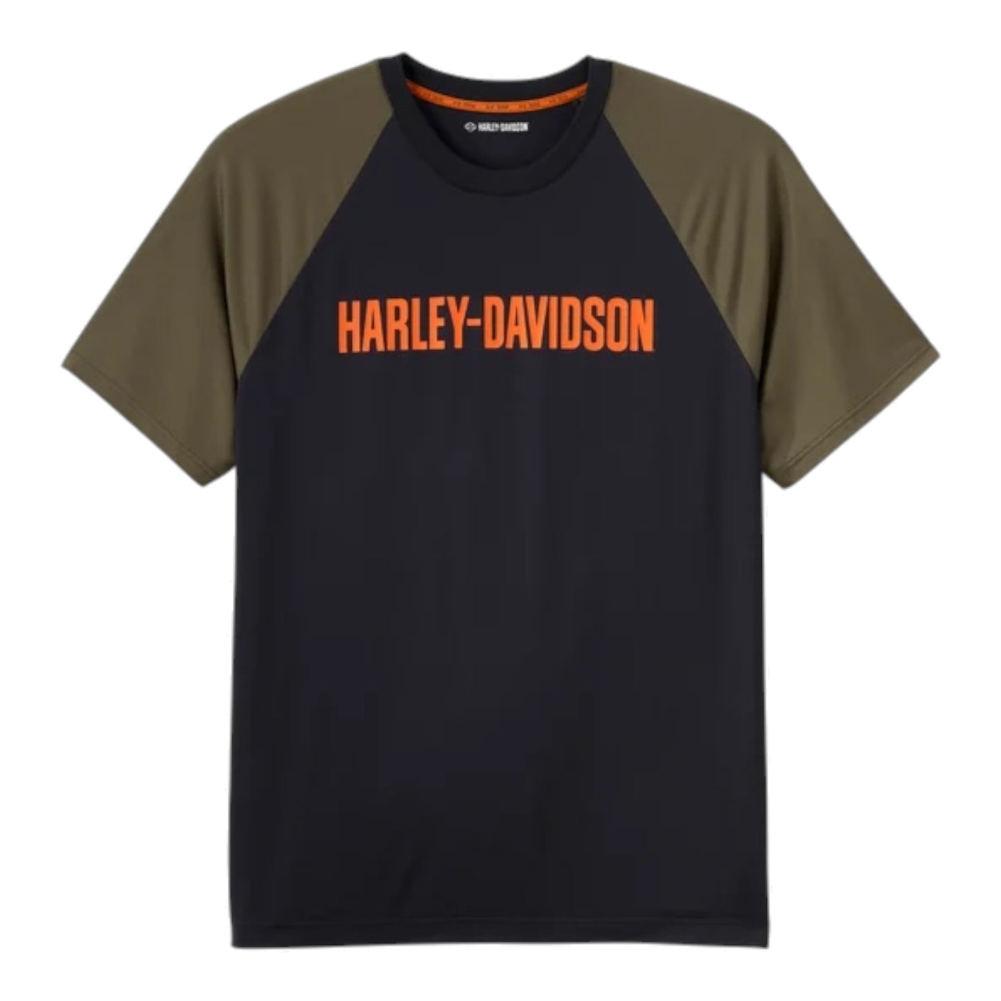 H-D TECH TEE - COLORBLOCK BLACK/GREEN