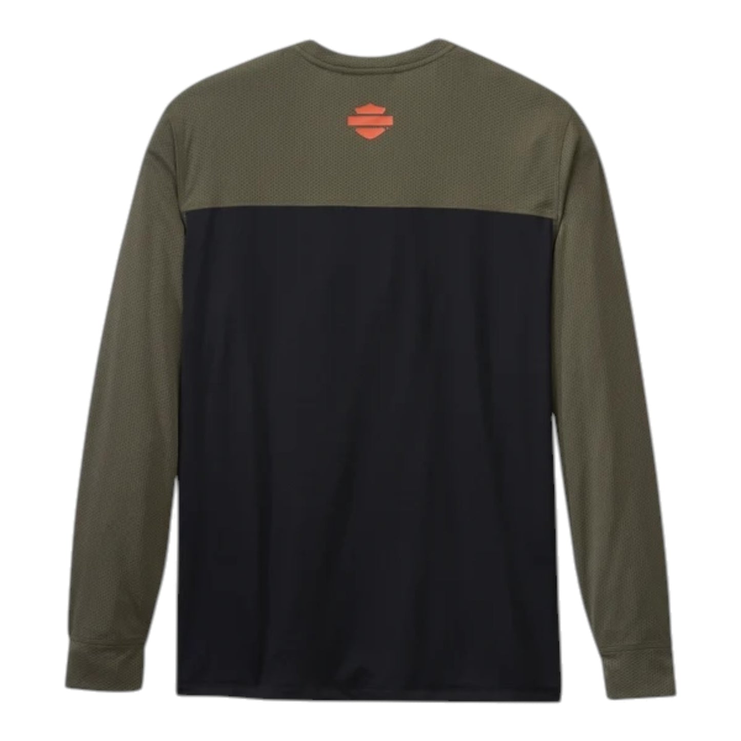 H-D TECH LONG SLEEVE TEE - COLORBLOCK BLACK/GREEN