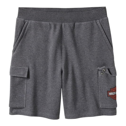 ESSENTIAL FLEECE CARGO SHORT - CHARCOAL GREY