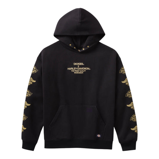DICKIES X HARLEY-DAVIDSON EAGLE SLEEVE HOODIE - BLACK