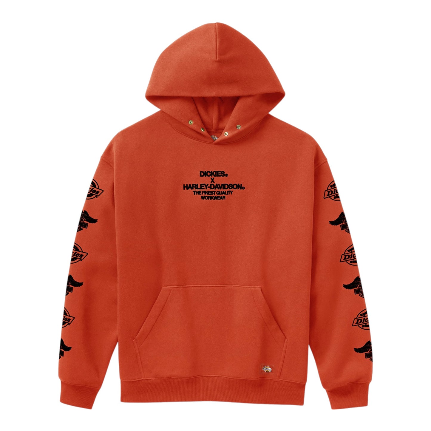DICKIES X HARLEY-DAVIDSON EAGLE SLEEVE HOODIE - ORANGE