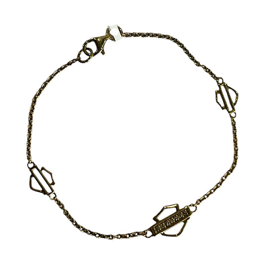 10KT GOLD B&S BRACELET WITH DIAMONDS