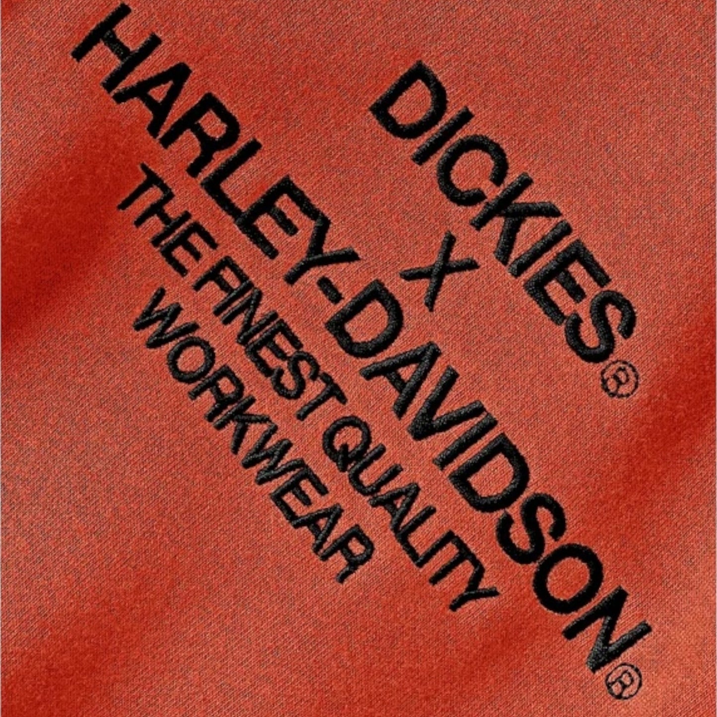 DICKIES X HARLEY-DAVIDSON EAGLE SLEEVE HOODIE - ORANGE