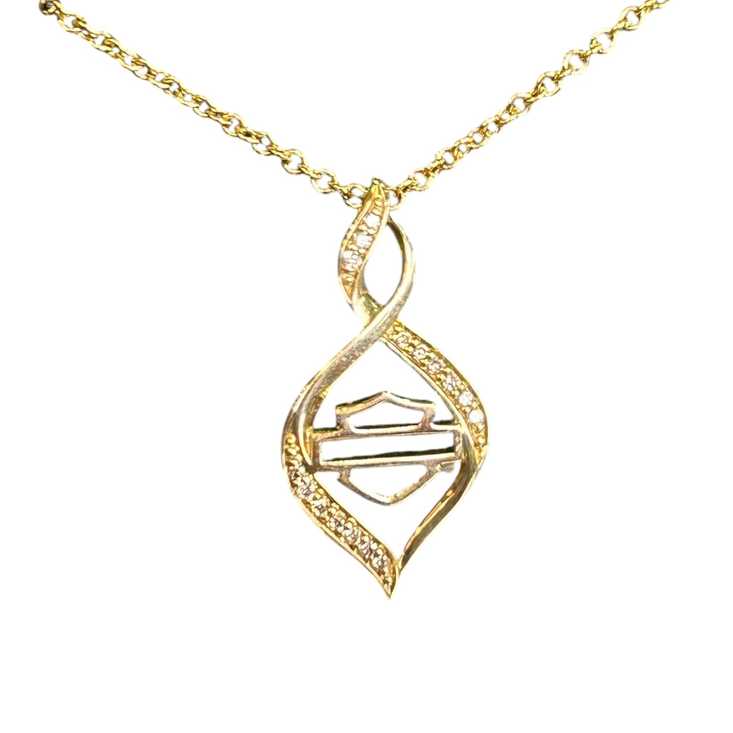 10K GOLD B&S NECKLACE WITH DIAMONDS
