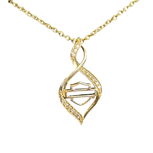 10K GOLD B&S NECKLACE WITH DIAMONDS