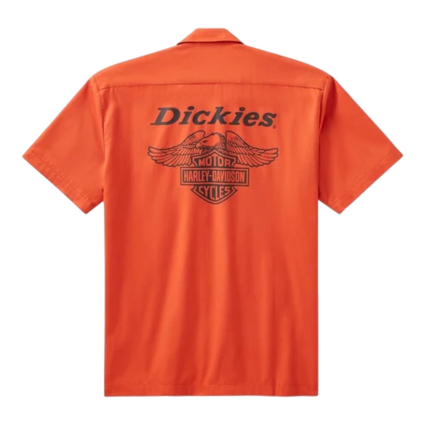 DICKIES X HARLEY-DAVIDSON EAGLE SHORT SLEEVE WORK SHIRT - ORANGE