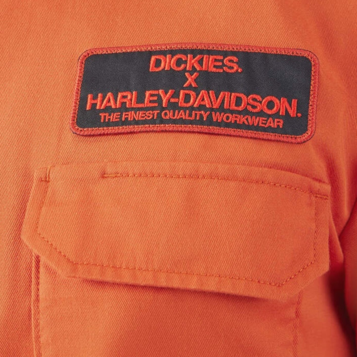 DICKIES X HARLEY-DAVIDSON EAGLE SHORT SLEEVE WORK SHIRT - ORANGE