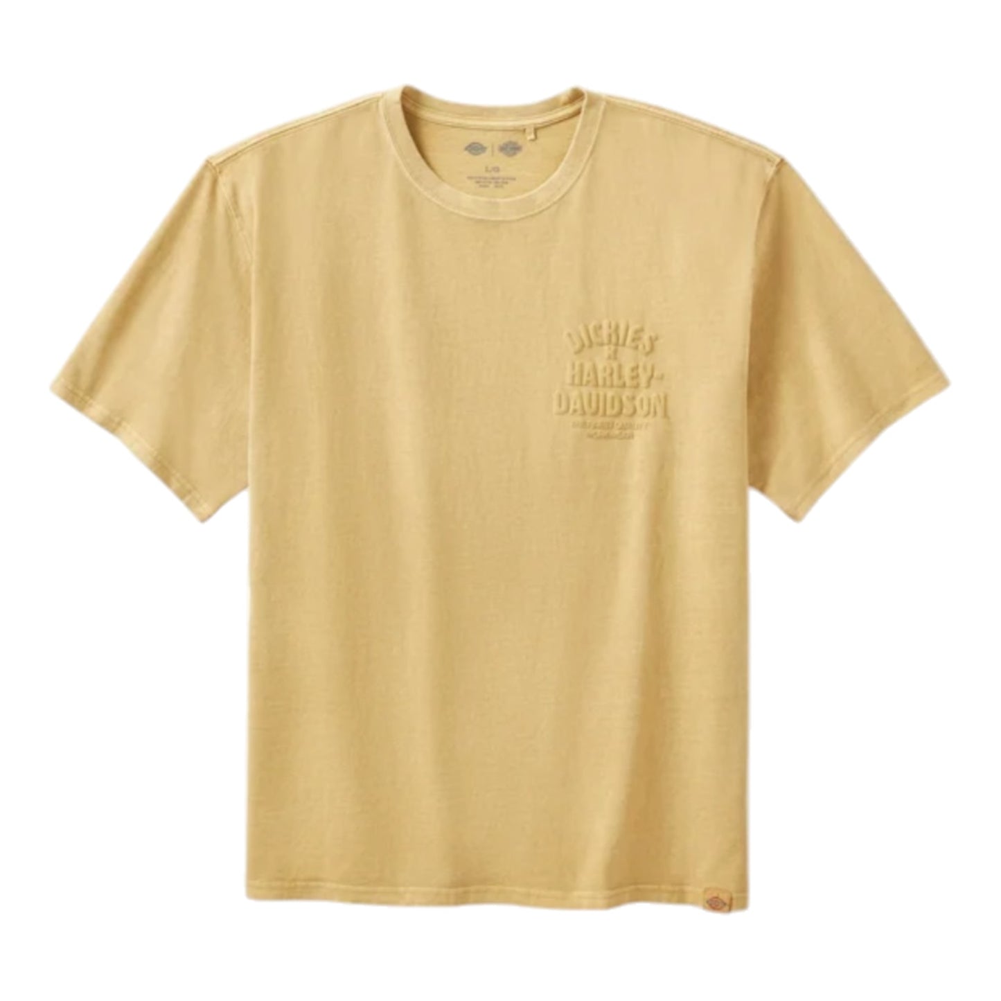 DICKIES X HARLEY-DAVIDSON HEAVYWEIGHT PIGMENT DYED SHORT SLEEVE TEE - HD GOLD
