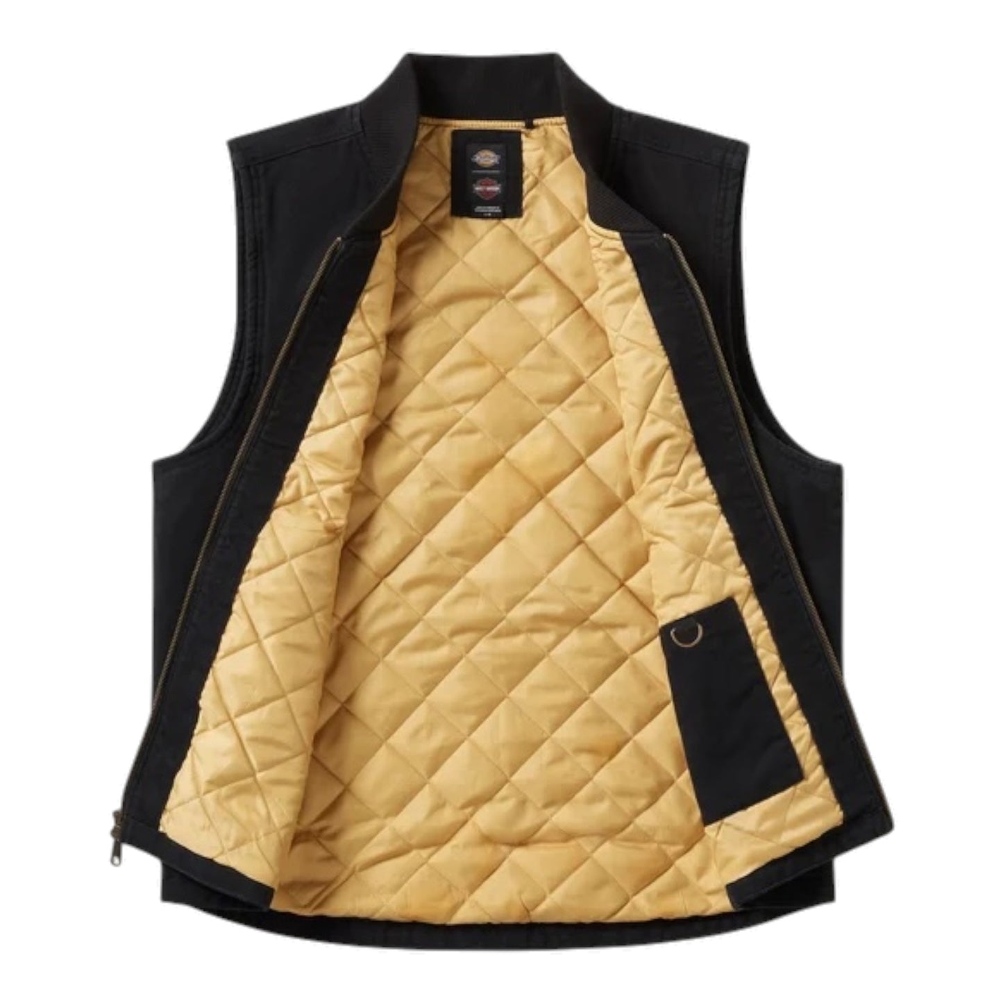 DICKIES X HARLEY-DAVIDSON QUILTED CANVAS VEST - BLACK