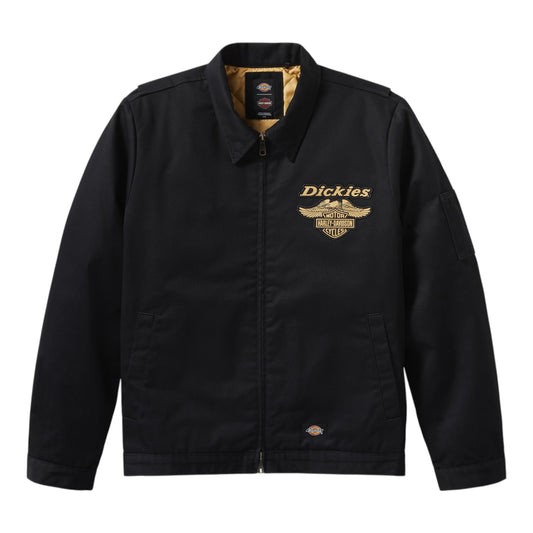 DICKIES X HARLEY-DAVIDSON QUILTED LINED EISENHOWER JACKET - BLACK