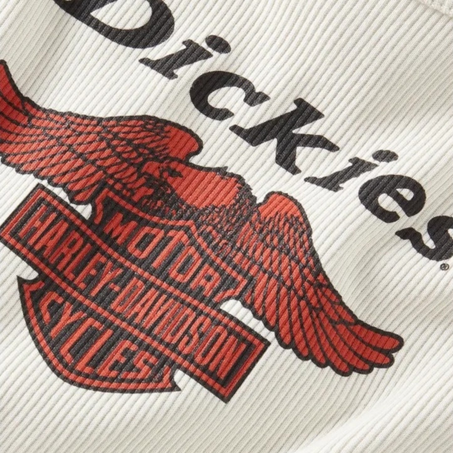 DICKIES X HARLEY-DAVIDSON RACERBACK CROPPED EAGLE TANK - CREAM