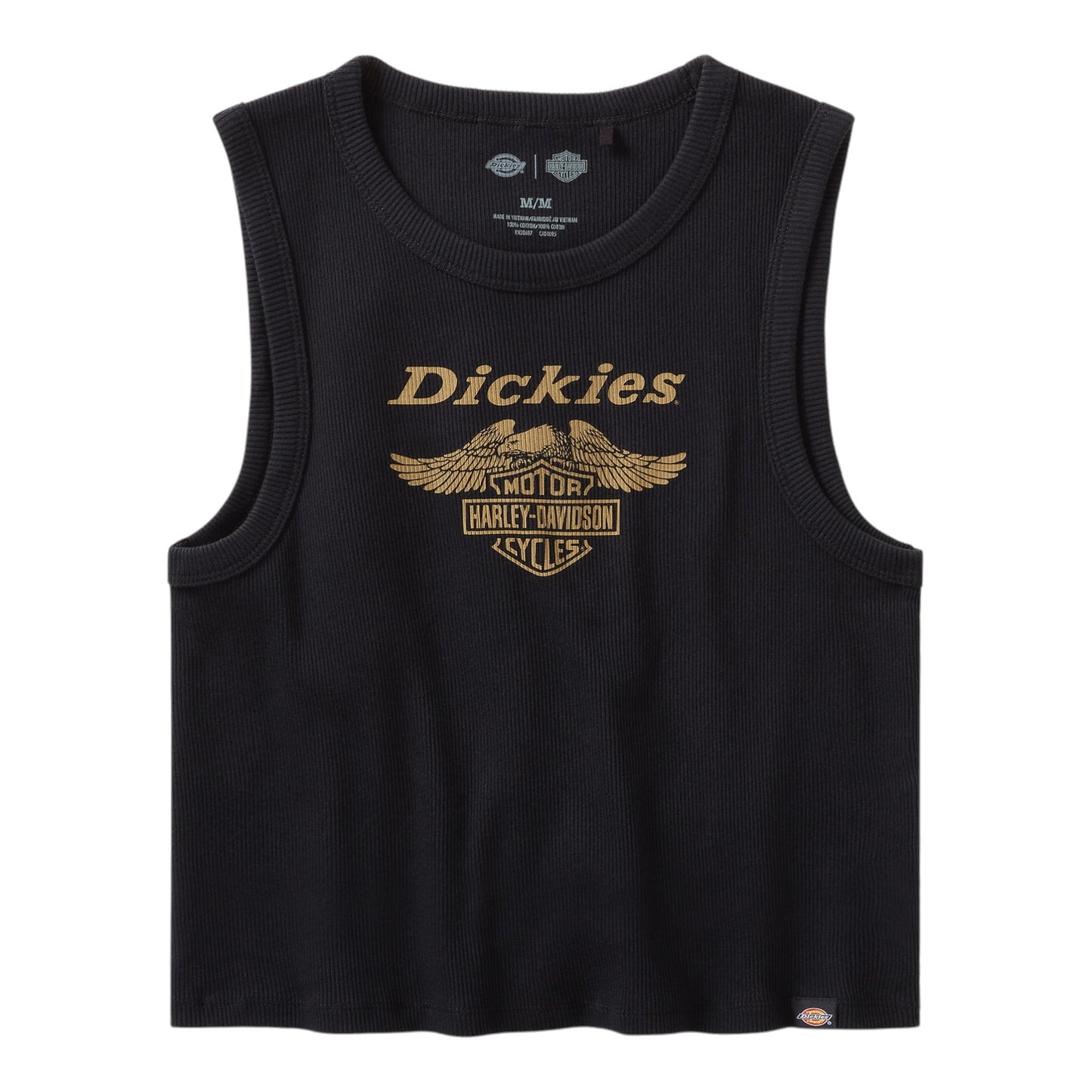 DICKIES X HARLEY-DAVIDSON RACERBACK CROPPED EAGLE TANK - BLACK