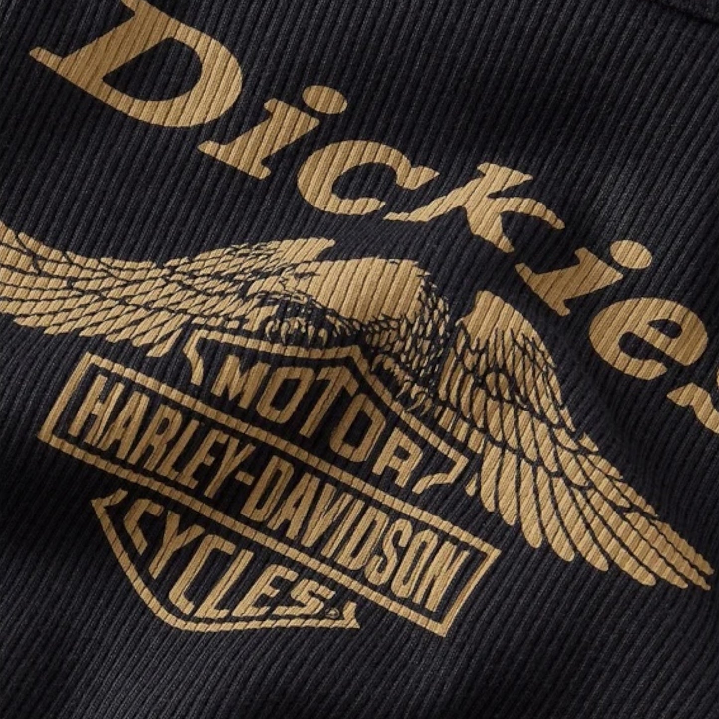 DICKIES X HARLEY-DAVIDSON RACERBACK CROPPED EAGLE TANK - BLACK