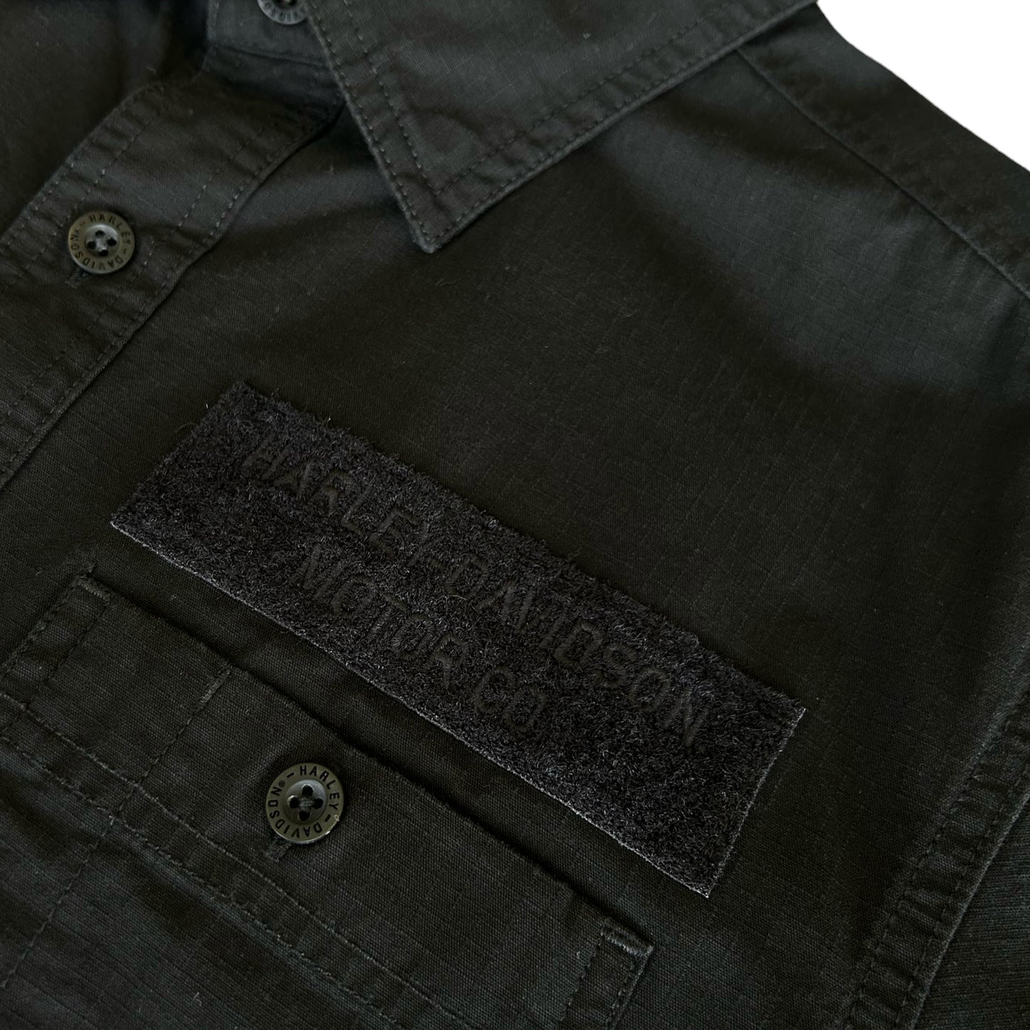 SHIRT- WOVEN, BLK PLAID
