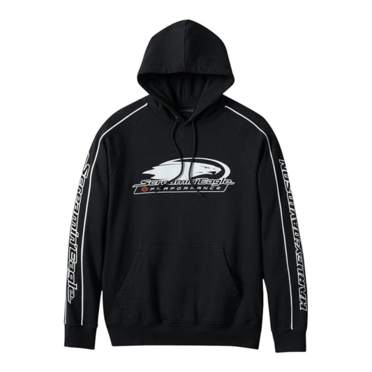 HOODIE-SCREAMING EAGLE, KNIT, BLACK