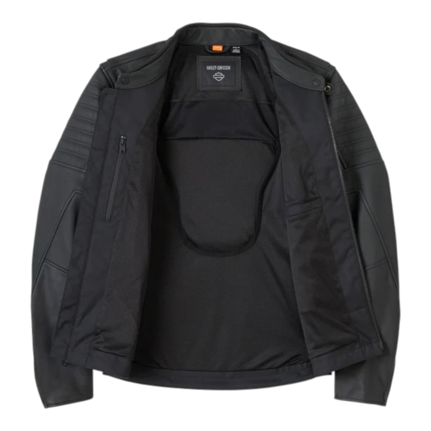 WILLIE G SKULL GRAPHIC LEATHER RIDING JACKET - BLACK