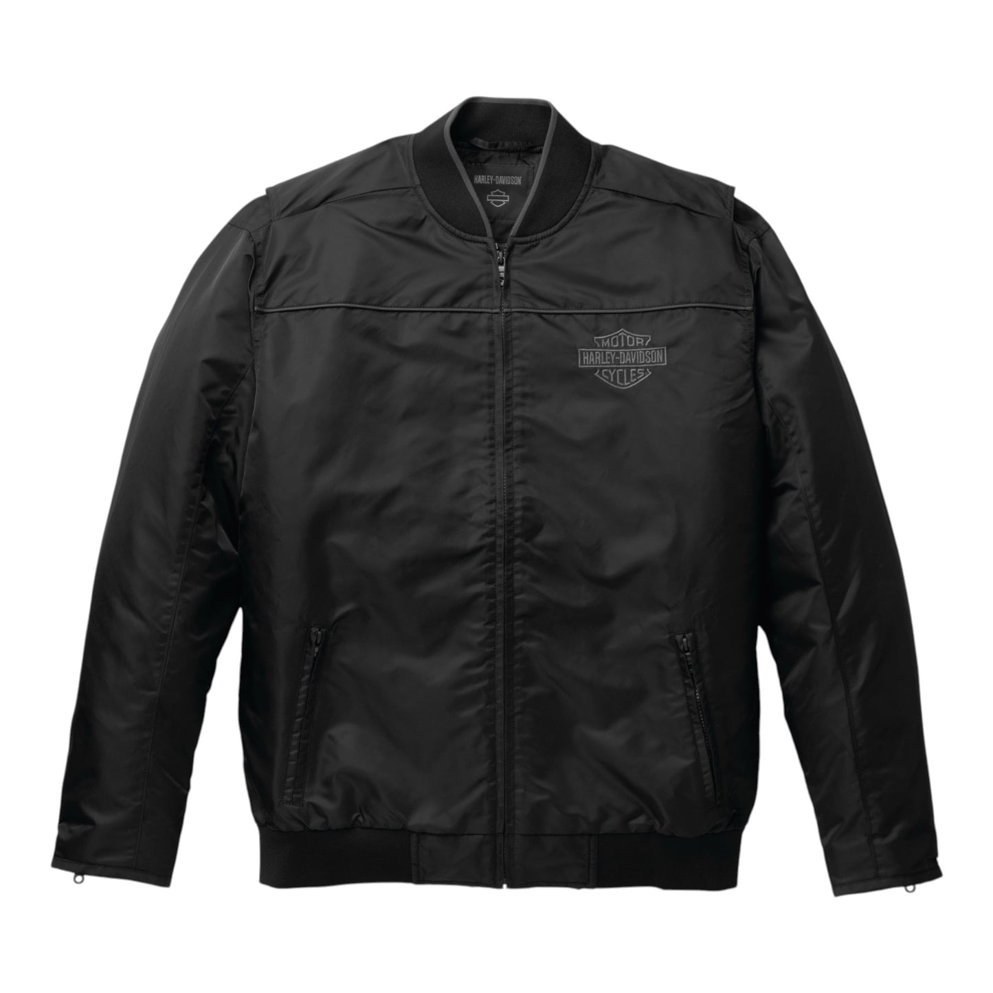 CLASSIC BAR & SHIELD JACKET - BLACK W/ GREY LINE