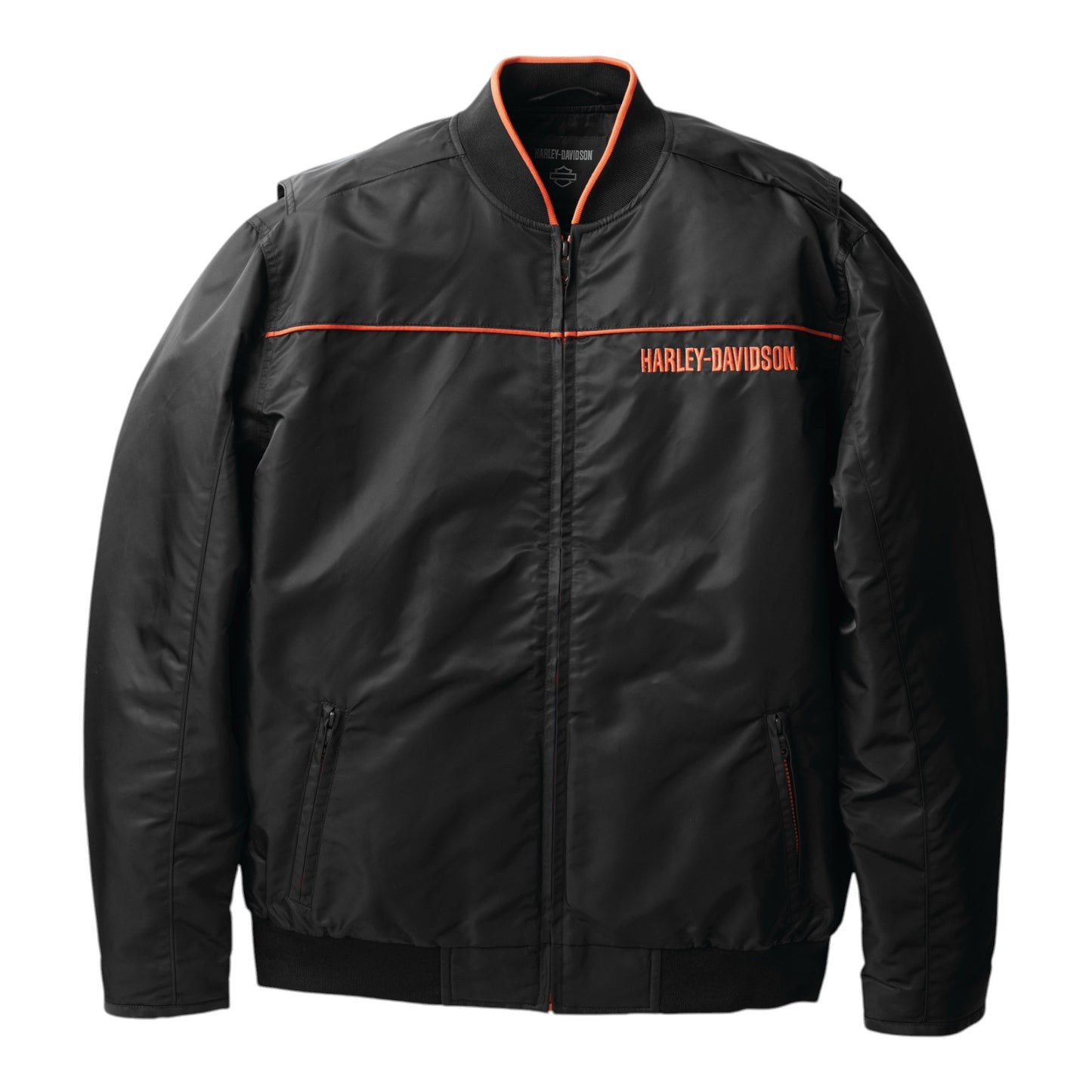 TIMELESS BAR & SHIELD JACKET - BLACK/ORANGE