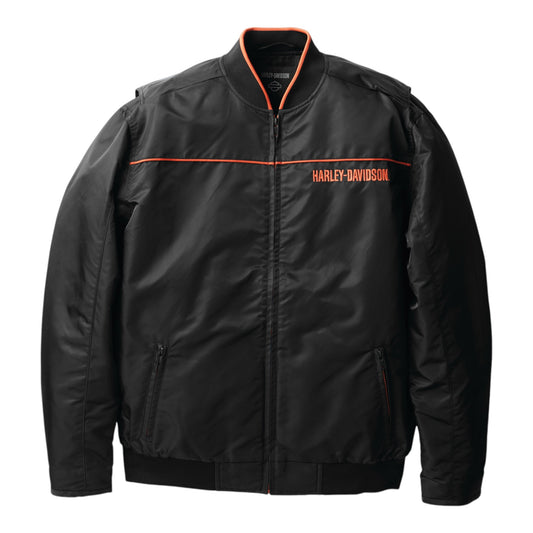 TIMELESS BAR & SHIELD JACKET - BLACK/ORANGE