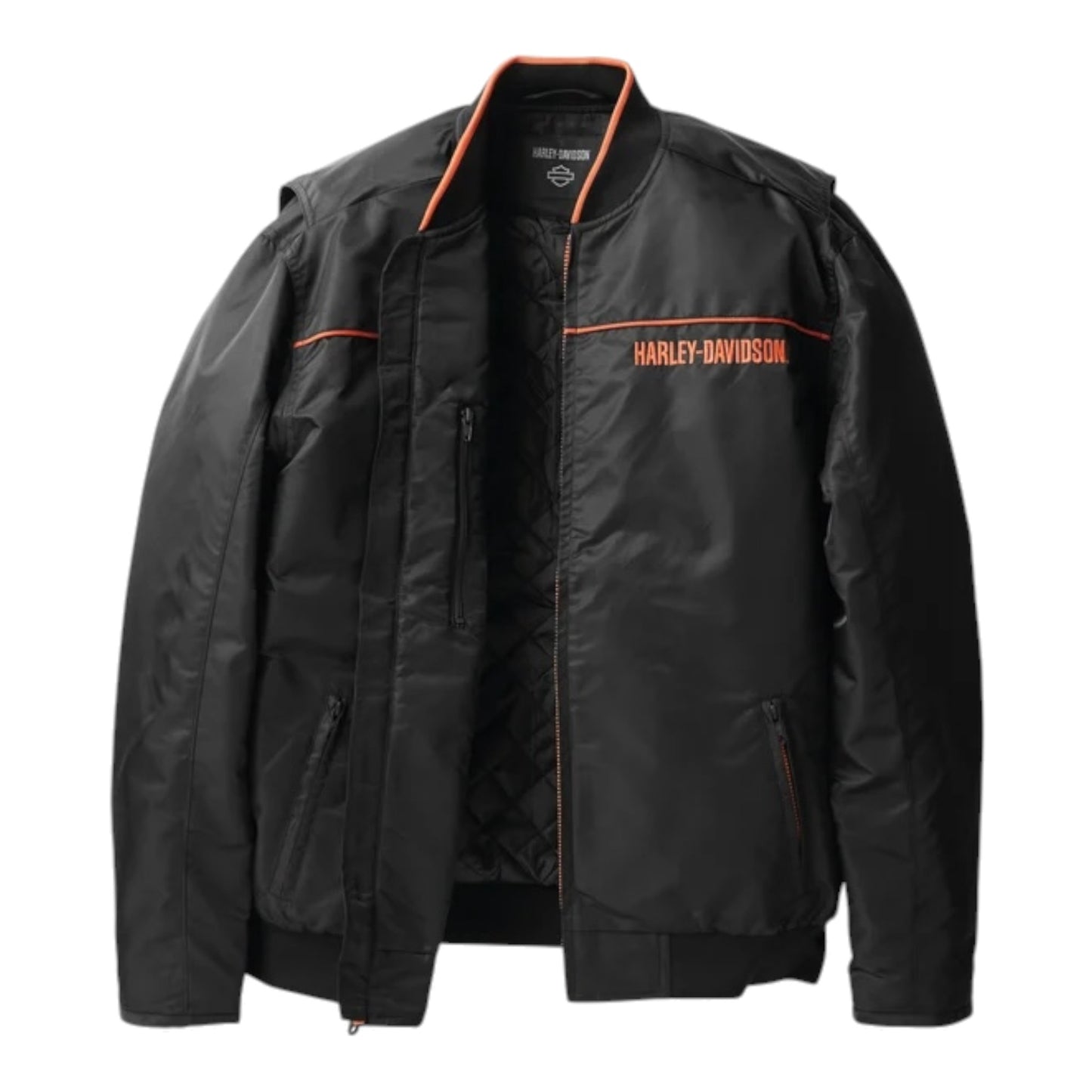 TIMELESS BAR & SHIELD JACKET - BLACK/ORANGE
