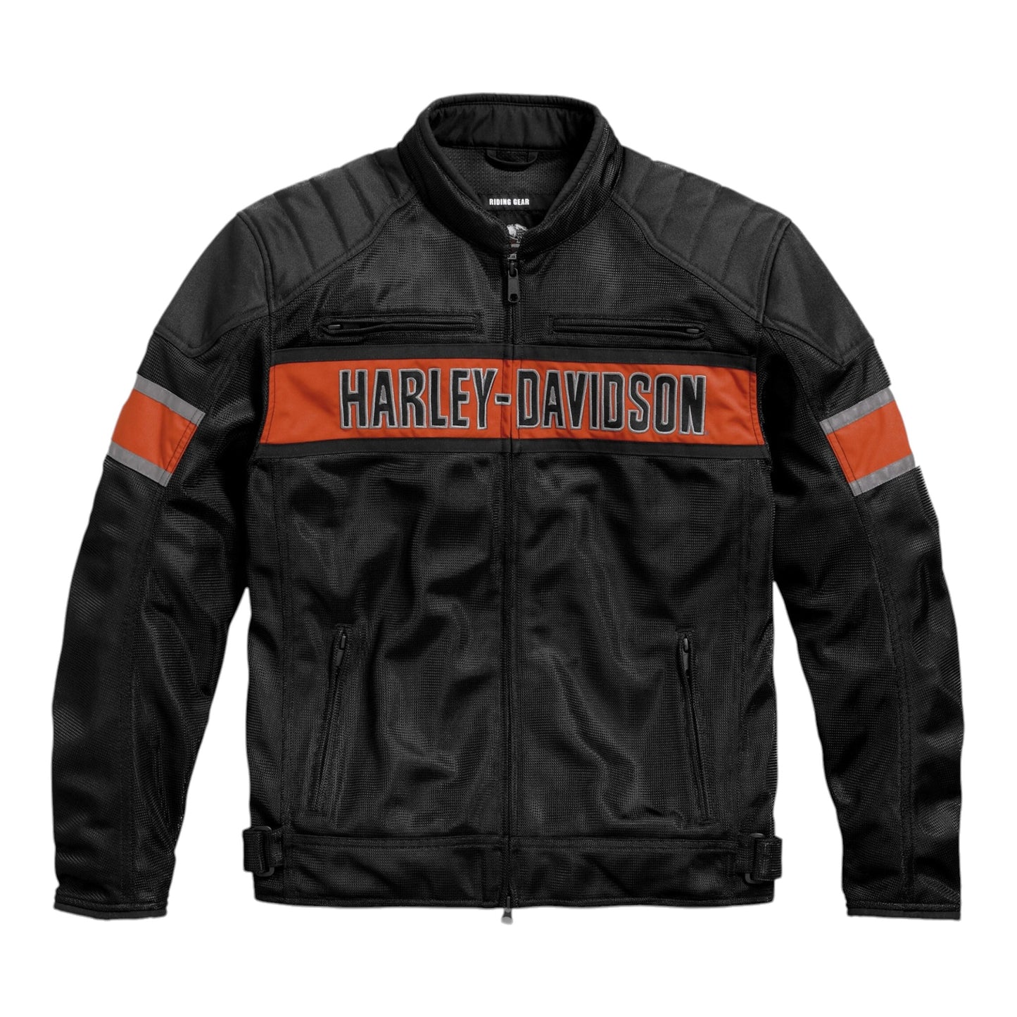 TRENTON MESH RIDING JACKET - BLACK/ORANGE