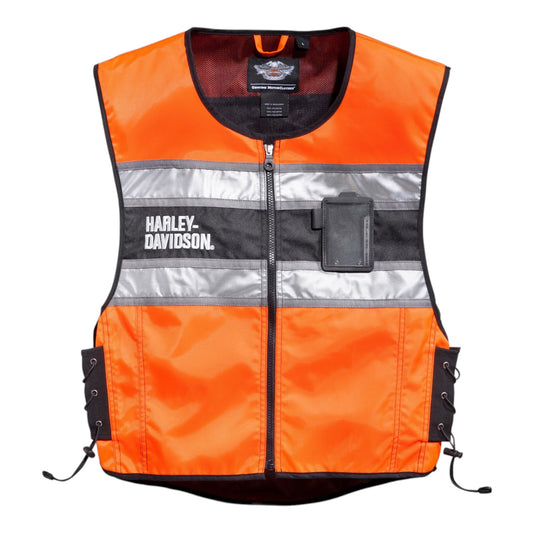 MEN'S HI-VIS VEST - ORANGE/REFLECTIVE