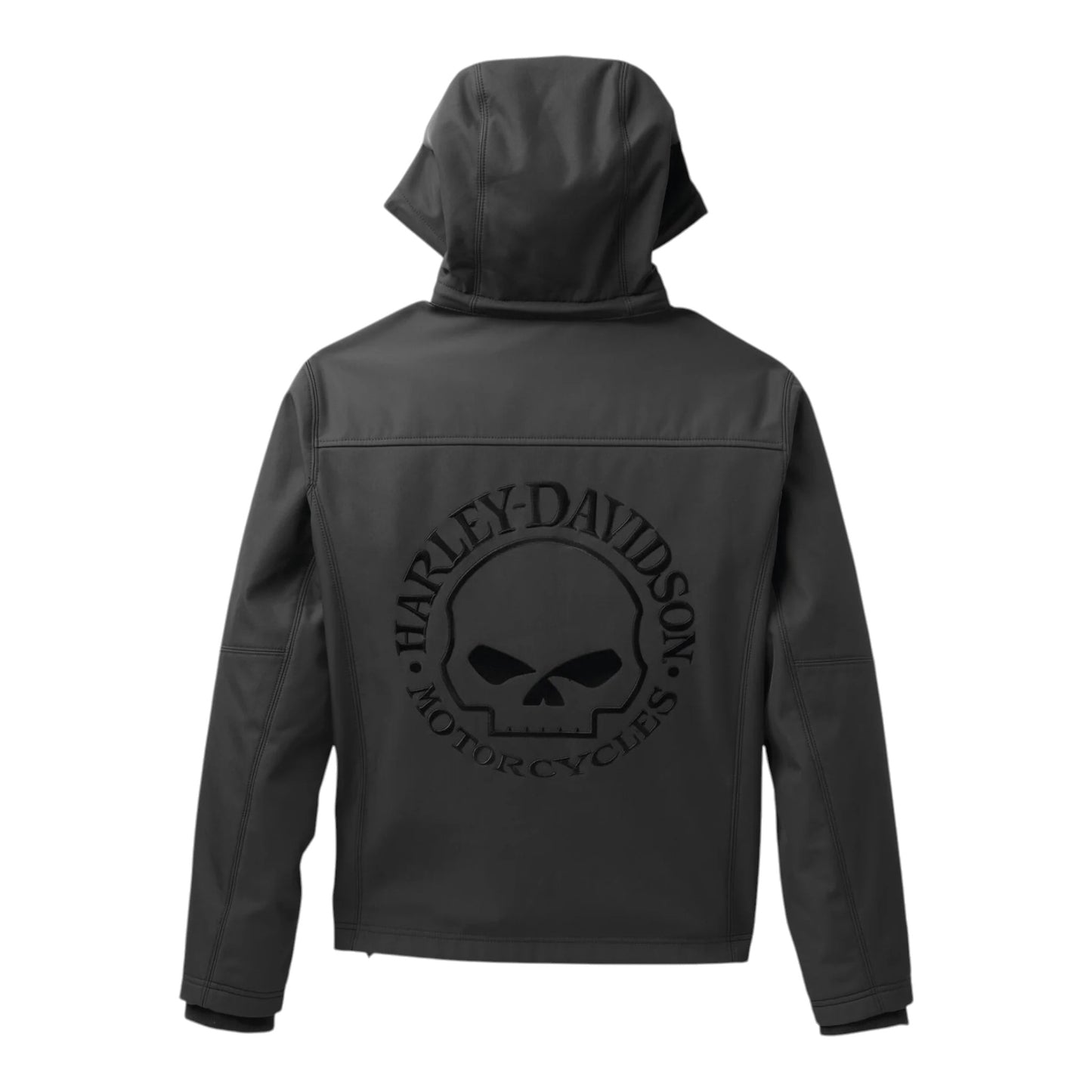 H-D WILLIE G SKULL HOODED SOFTSHELL JACKET - BLACK