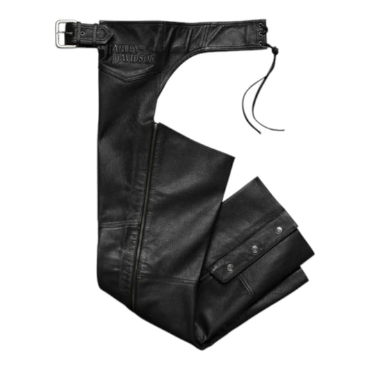 STOCK II LEATHER CHAPS - BLACK
