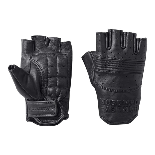 WOMEN'S OAKBROOK FINGERLESS LEATHER GLOVES - BLACK