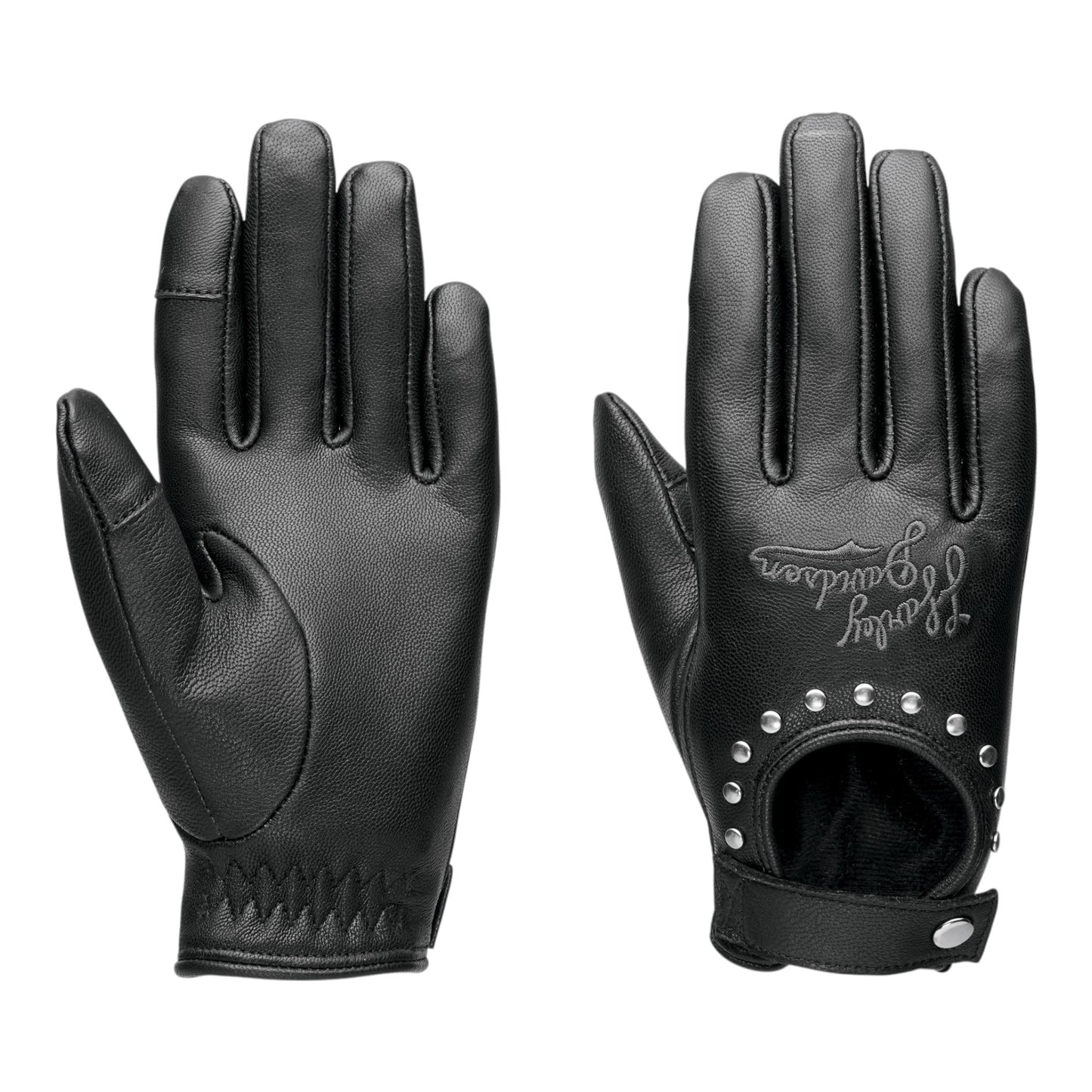 WOMEN'S OPEN ROAD LEATHER GLOVES - BLACK
