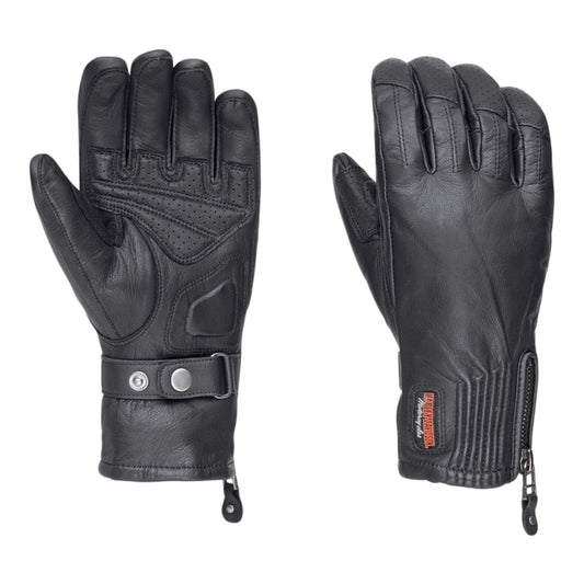 H-D WOMEN'S JAYDEN UNDER CUFF GAUNTLET FULL-FINGER GLOVES - BLACK