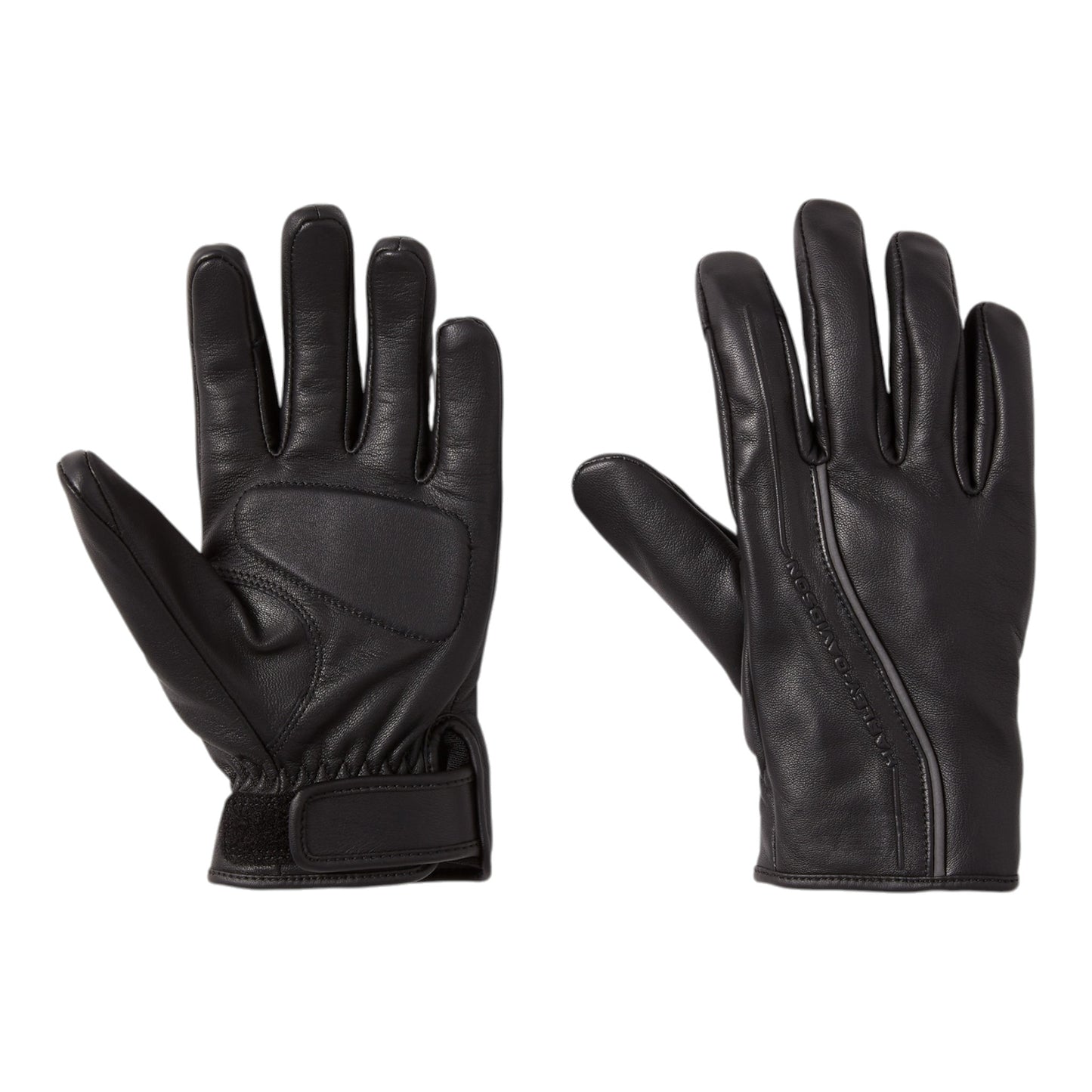 H-D WATERPROOF LEATHER RIDING GLOVES - BLACK