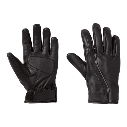 H-D WATERPROOF LEATHER RIDING GLOVES - BLACK