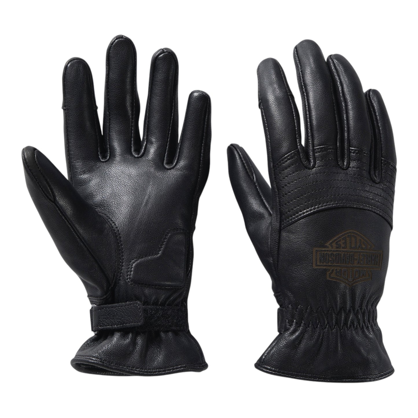 WOMEN'S HELM LEATHER WORK GLOVES - BLACK