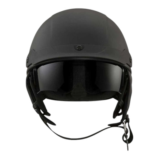 LUCID ULTRA-LIGHT SUN SHIELD J03 HALF HELMET - MATTE BLACK